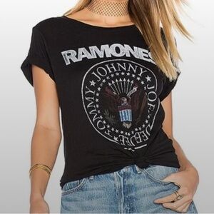 Daydreamer Ramones Johnny Was Black Graphic Short Sleeve Butter Soft Tee Size S